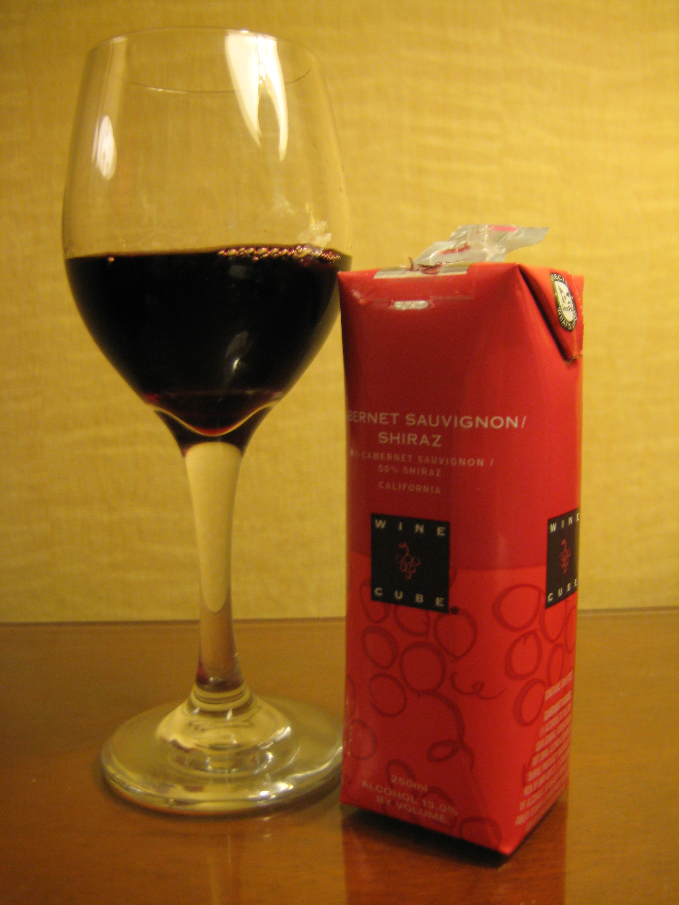 Wine Cube Cabernet Sauvignon Shiraz FIrst Pour Wine
