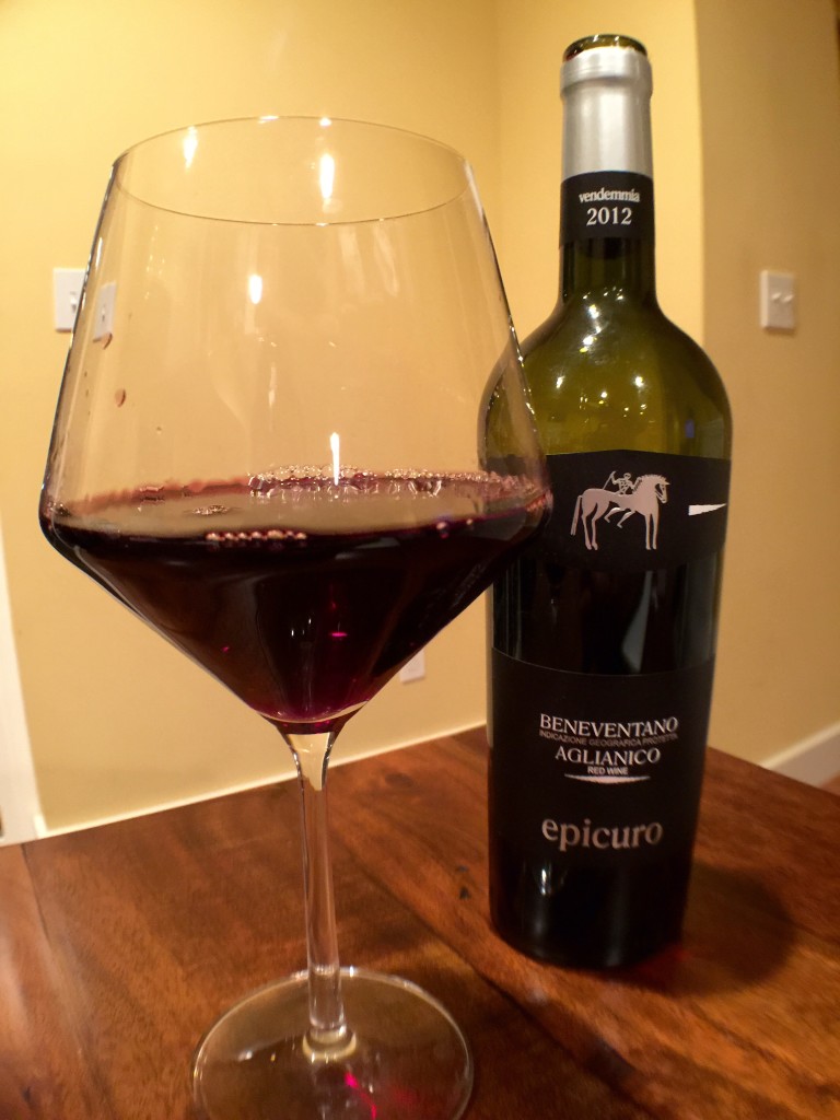 2012 Epicuro Beneventano Aglianico Pour