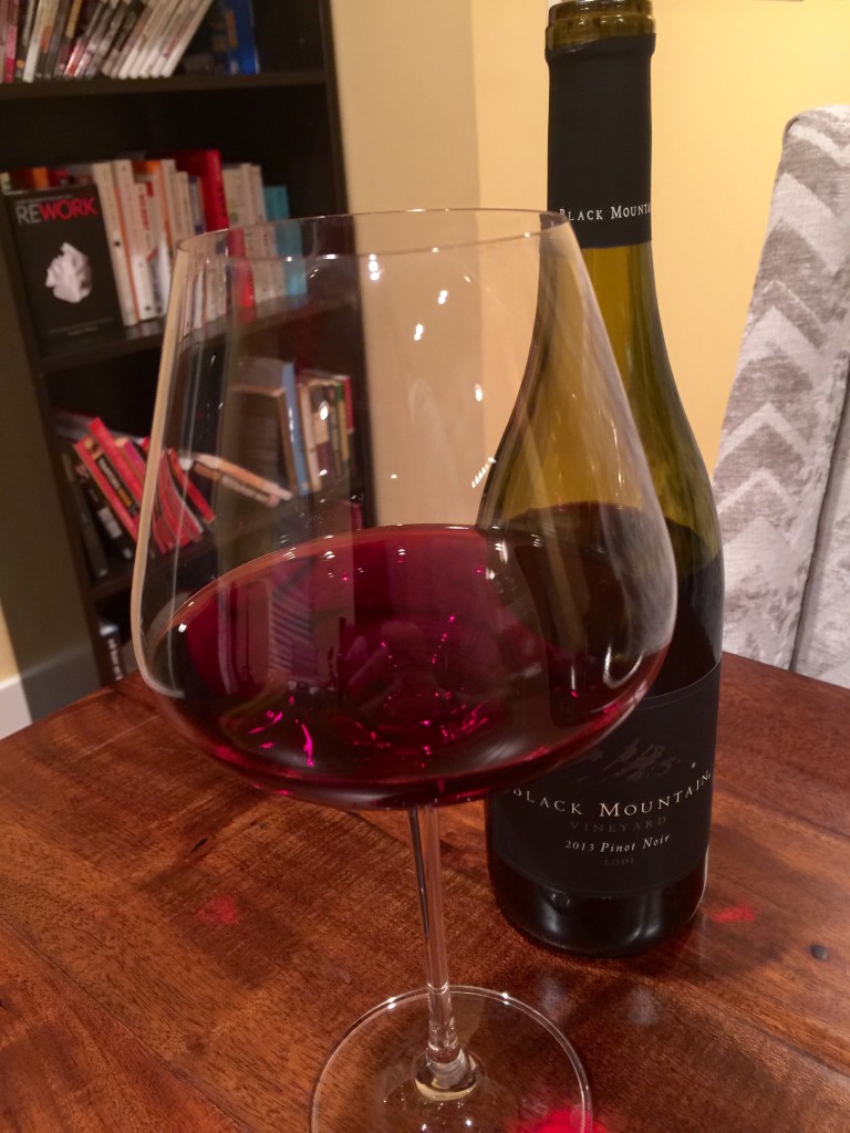 Black Mountain Vineyard Pinot Noir 2013 Pour