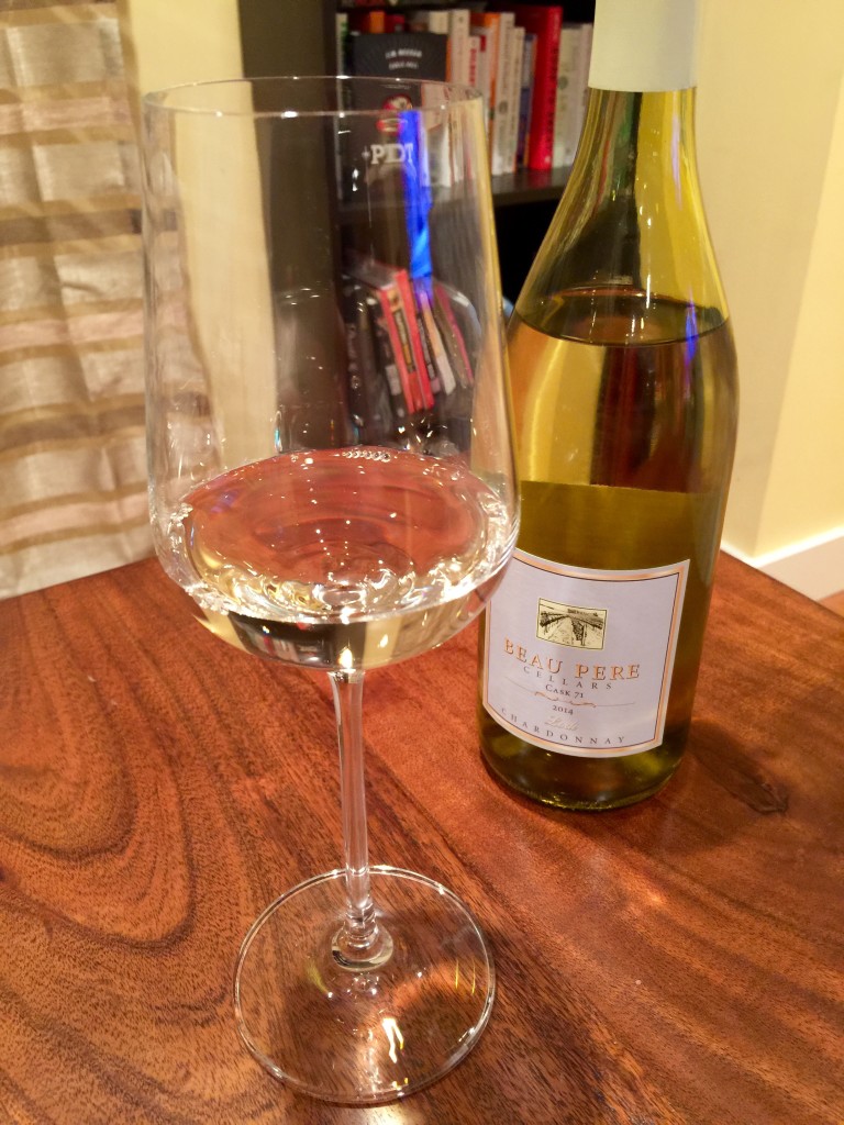 Beau Pere Cellars Chardonnay 2014 Pour