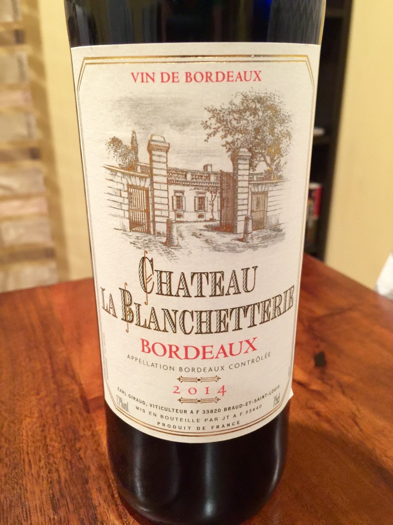 Chateau La Blanchetterie 2014