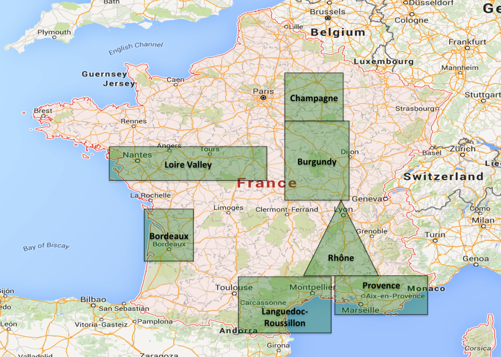 First Pour Wine France Map