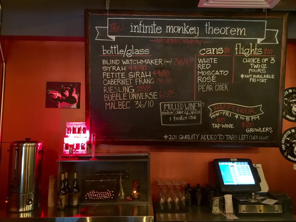 Infinite Monkey Theorem Menu