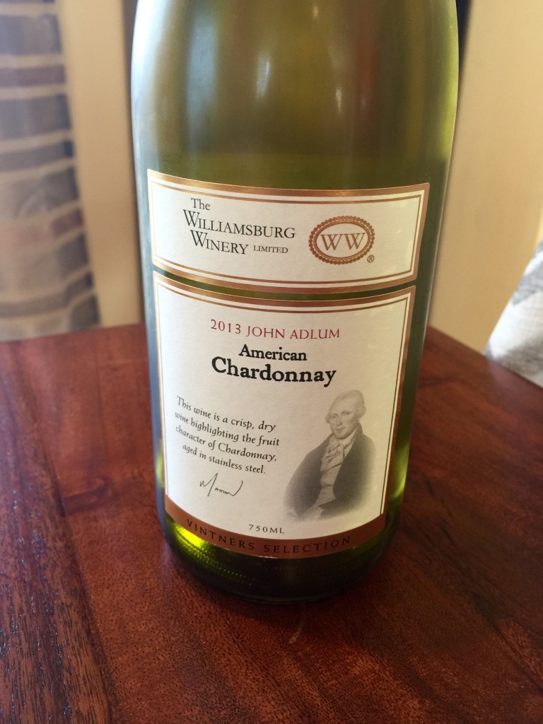 Williamsburg Winery John Adlum Chardonnay 2013