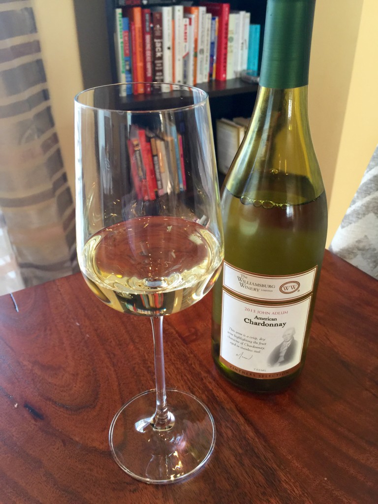 Williamsburg Winery John Adlum Chardonnay 2013 Pour