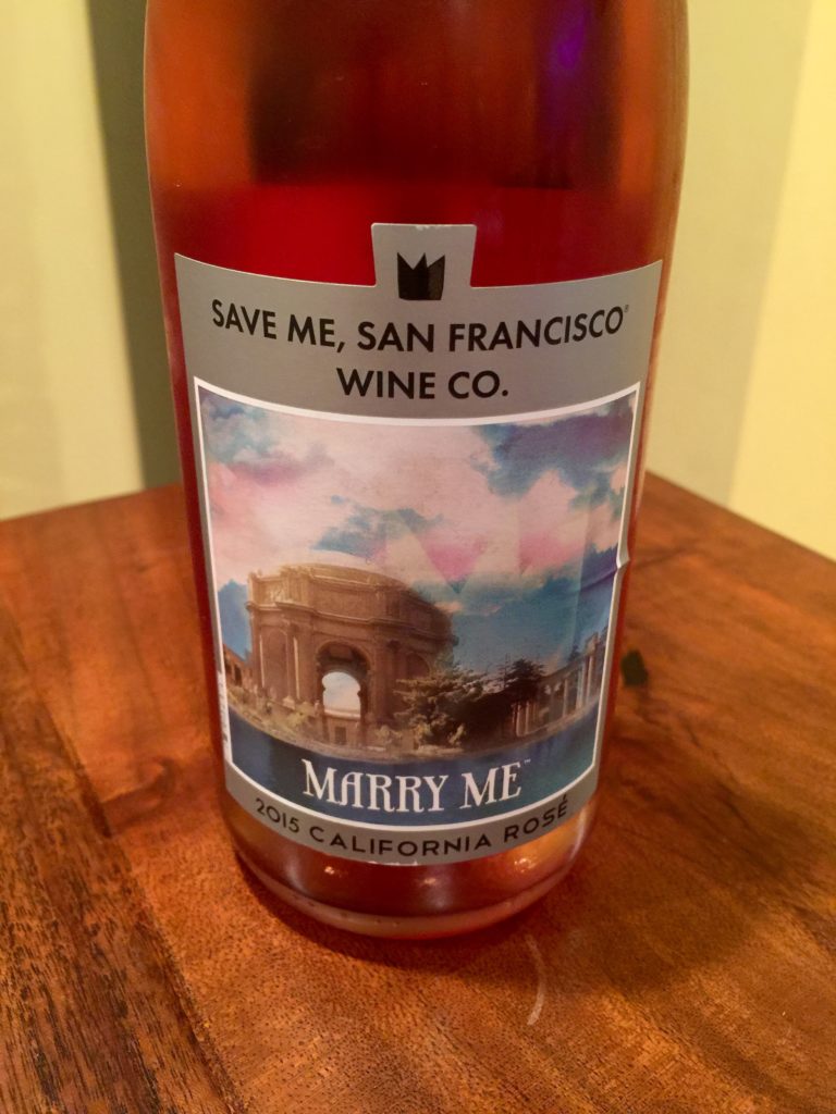 Save Me, San Francisco Marry Me Rose 2015 Bottle