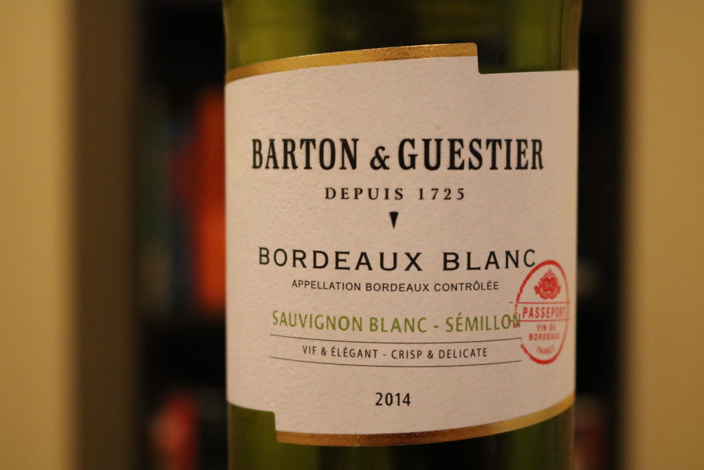 Barton Guestier Bordeaux Blanc 2014 Bottle
